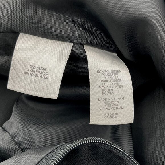 Jones Studio Black Sleeveless Sheath Dress Size 8 Polyester Lined Back Slit - Picture 6 of 7